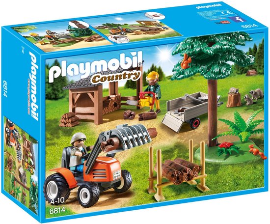 Playmobil Houthakker met tractor - 6814