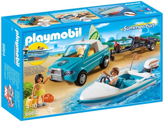 PLAYMOBIL 6864 PICK-UP MET SPEEDBOOT / VOITURE AVEC BATEAU