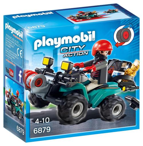 Playmobil City Action 6879 Quad met lier en bandiet