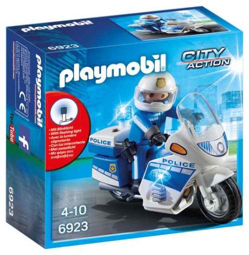 Playmobil City Action 6923 Politie motorfiets met knipperlicht