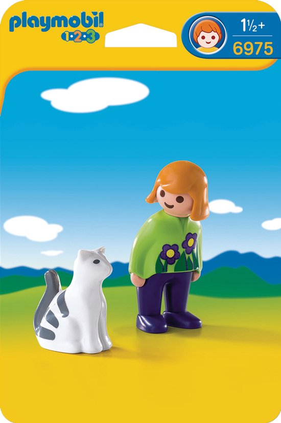 Playmobil 123 Verzorgster met kat - 6975