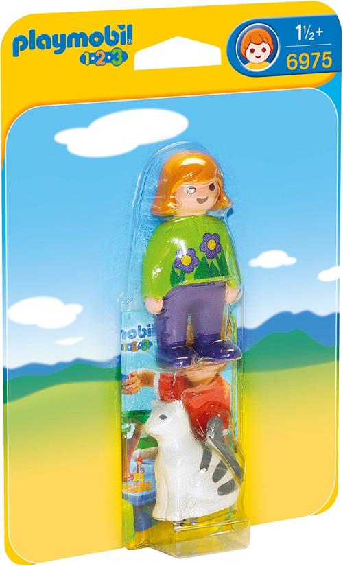 Playmobil 1.2.3. 6975 Soigneur avec chat
