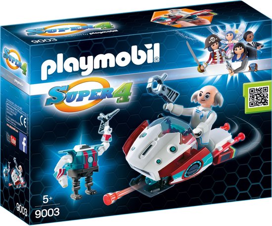 PLAYMOBIL Super 4 - Skyjet met Dr. X&robot constructiespeelgoed 9003
