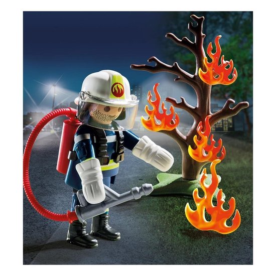 Playmobil Special Plus 9093 Firefighter met boom in brand