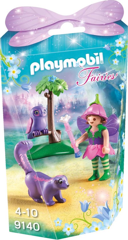 PLAYMOBIL Fairies - Elfje met uil en stinkdier / Fée avec hibou et putois
