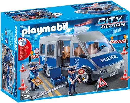 Playmobil City Action 9236 Van of Police met Dam Equipment