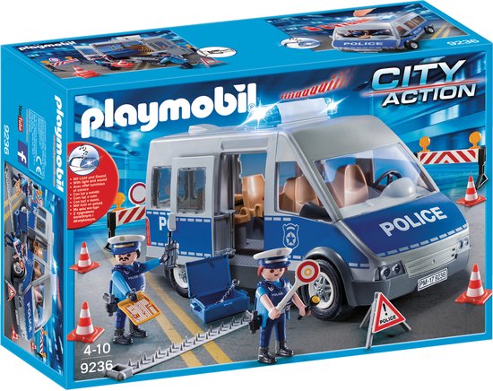 Playmobil City Action 9236 Van of Police met Dam Equipment