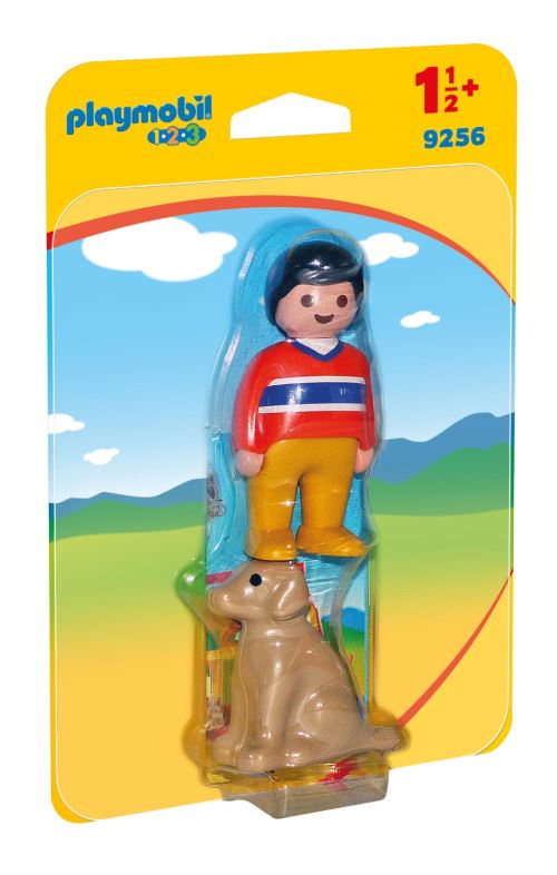 9256 - 1.2.3 Man Met Hond / Garçon Avec Chien