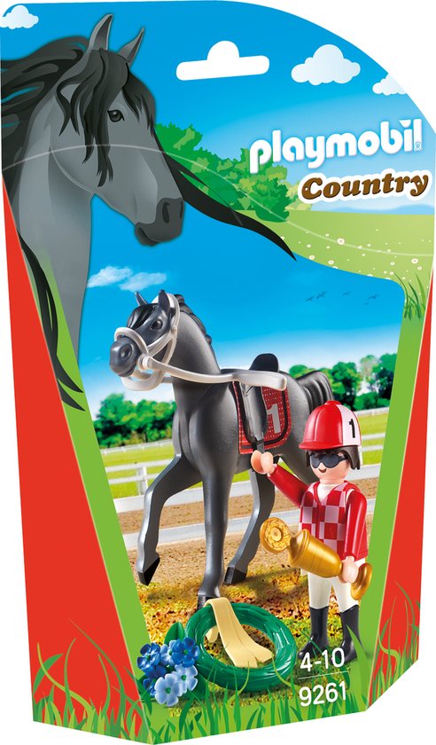 9261 - Jockey / Jockey Avec Cheval De Course