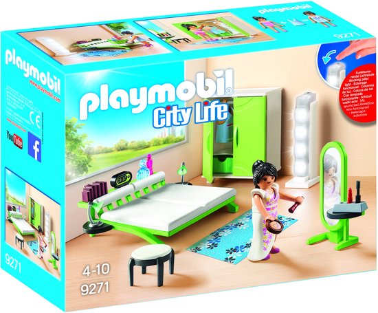 PLAYMOBIL City Life Slaapkamer met make-up tafel - 9271