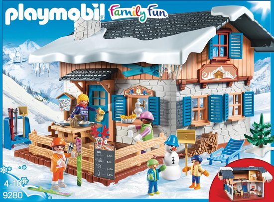 Playmobil Family Fun 9280 Chalet met skiërs