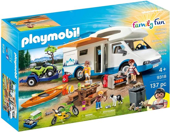 PLAYMOBIL Family Fun 9318 Kampeeravontuur