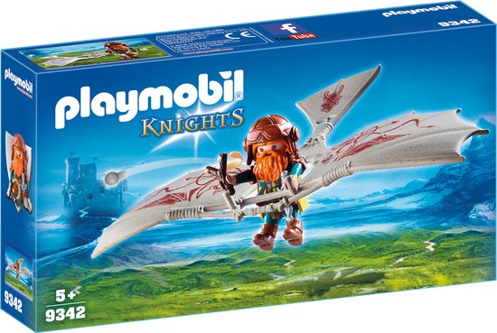 Playmobil ridderzweefvliegtuig met dwerg - 9342