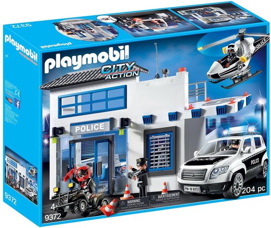 PLAYMOBIL  Politiepost met voertuigen - 9372