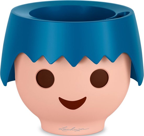 LECHUZA Playmobil OJO - Plantenbak - ALL-IN-ONE set met stick-bewateringssysteem - oceaanblauw
