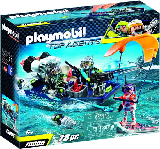 PLAYMOBIL  TEAM S.H.A.R.K. Harpoenboot - 70006