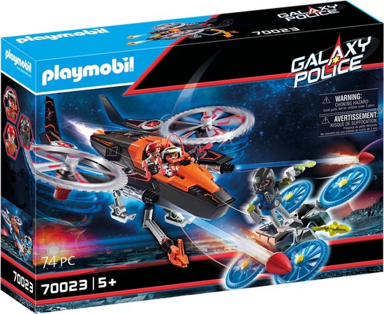 PLAYMOBIL Galaxy Police - Galaxy piratenhelikopter constructiespeelgoed 70023