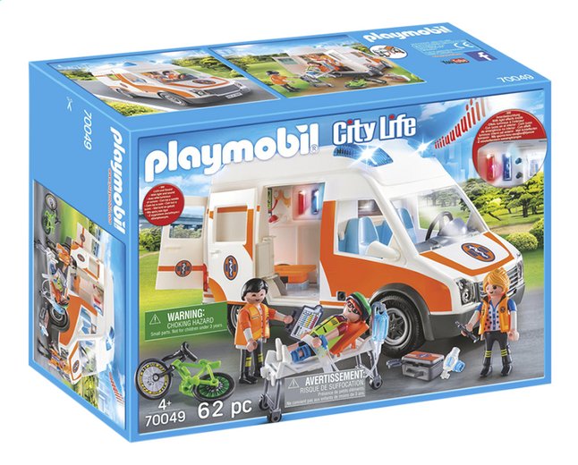 PLAYMOBIL City Life 70049 Ambulance en ambulanciers
