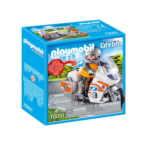 PLAYMOBIL Spoedarts op motor - 70051
