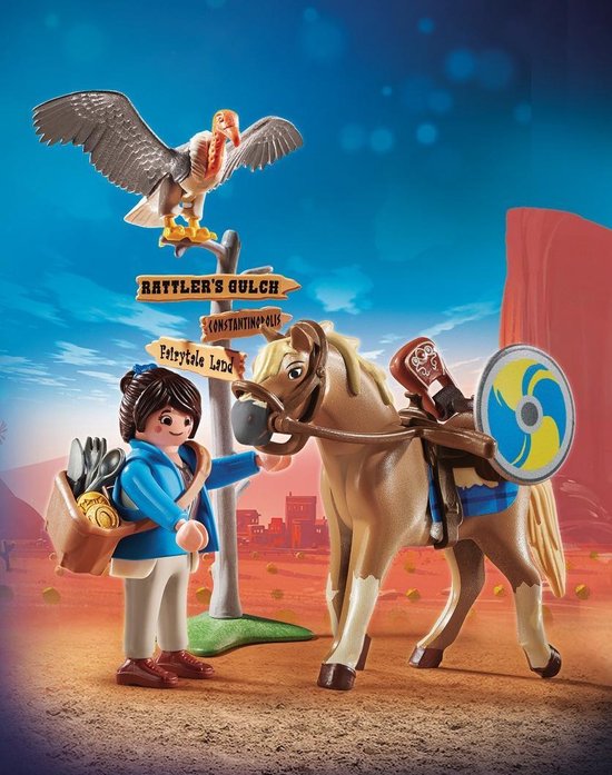 PLAYMOBIL THE MOVIE MARLA + CHEVAL