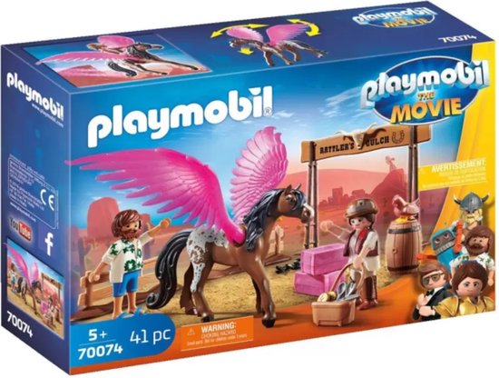 PLAYMOBIL THE MOVIE MARLA + DEL AVEC CHEVAL AILÉ