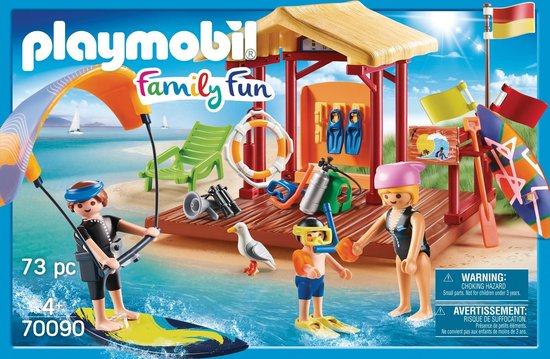 PLAYMOBIL Family Fun - Watersportschool constructiespeelgoed 70090