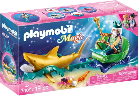 Playmobil Magic 70097 Koning der zeeën met haaienkoets