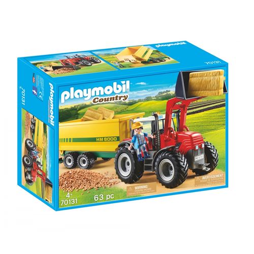 PLAYMOBIL Grote tractor met aanhangwagen - 70131
