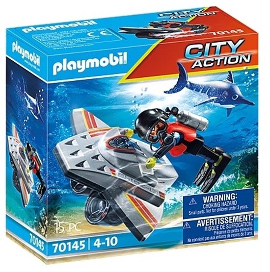 PLAYMOBIL City Action Redding op zee: duikscooter in de reddingsmissie - 70145