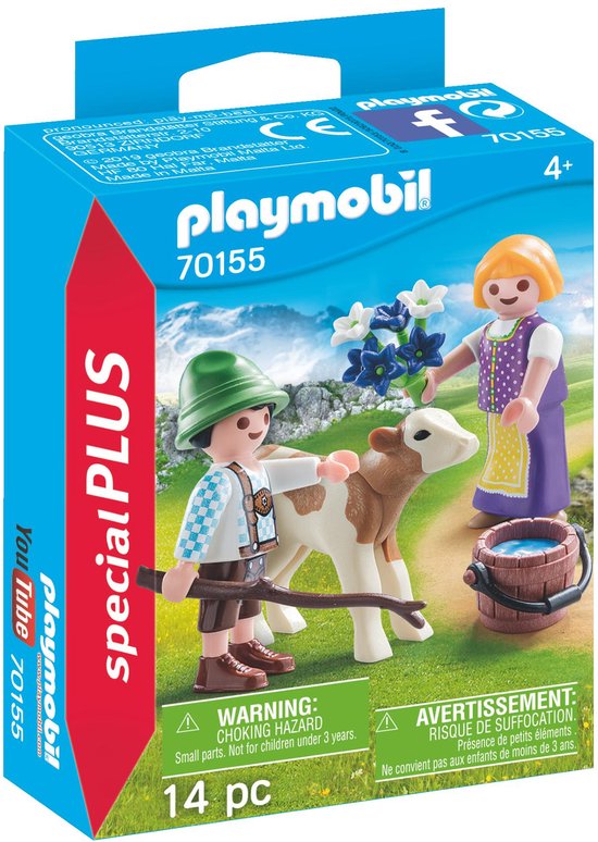 Playmobil -kinderen met kalf (70155)