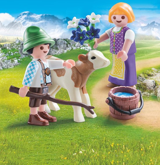 70155 Kinderen met kalf