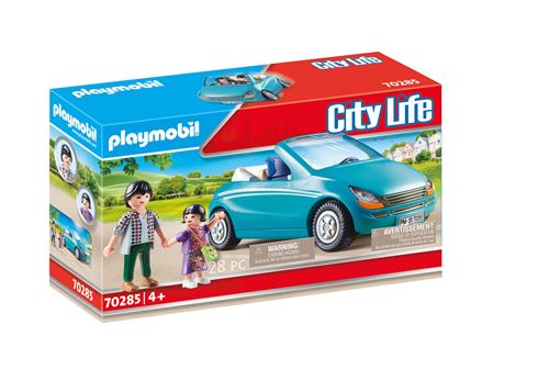 Playmobil City Life : Papa met meisje en cabrio (70285)