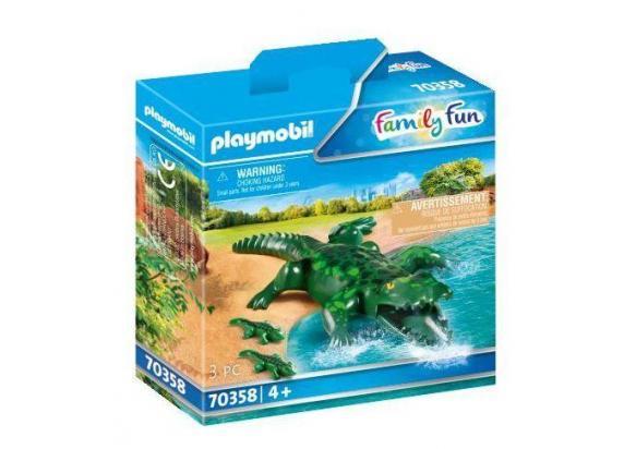 70358 Alligator met baby