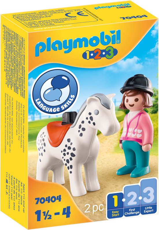 Playmobil 1.2.3 70404 Ruiter met paard