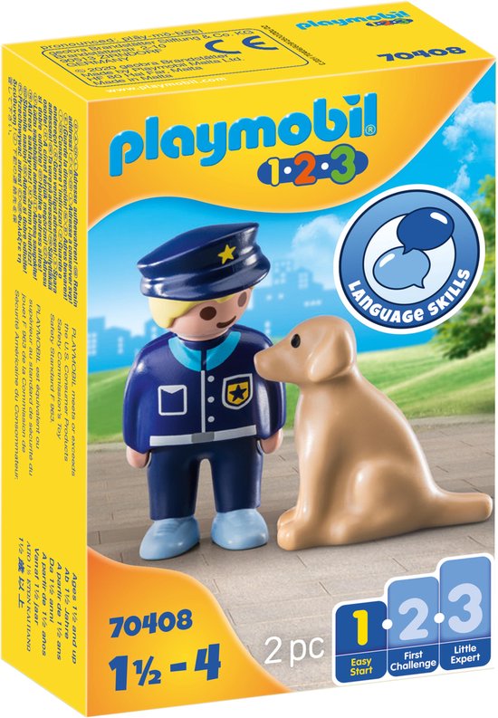 Playmobil 1.2.3 70408 Politieman met hond