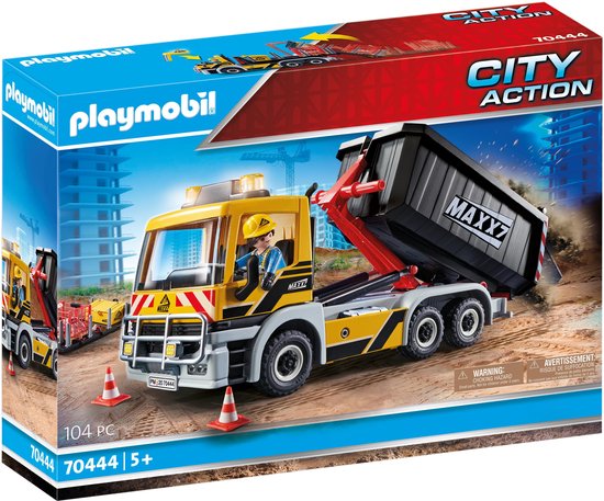 Playmobil City Action 70444 vrachtwagen met verwisselbare kipper en platform