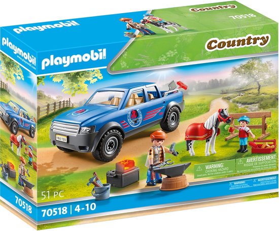 PLAYMOBIL Country - Mobiele hoefsmid constructiespeelgoed 70518