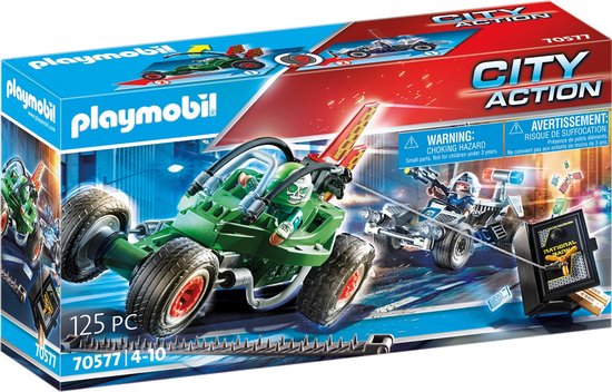 PLAYMOBIL City Action - Politiekart: achtervolging van de kluisrover constructiespeelgoed 70577