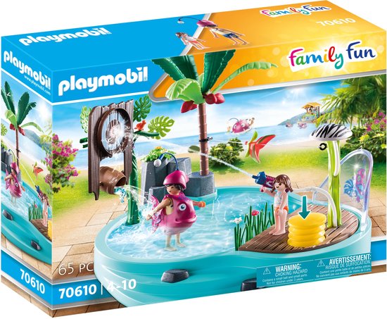 PLAYMOBIL Family Fun Leuk zwembad met watersplash - 70610