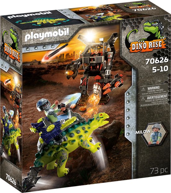 PLAYMOBIL Dino Rise - Saichania: verdediging van de vechtersbazen constructiespeelgoed 70626