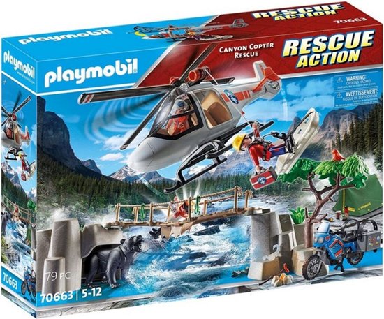 Playmobil 70663 Rescue Action Canyon Copter Rescue
