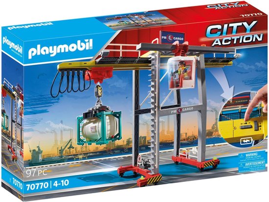 Playmobil Cargo 70770 Portaalkraan met containers