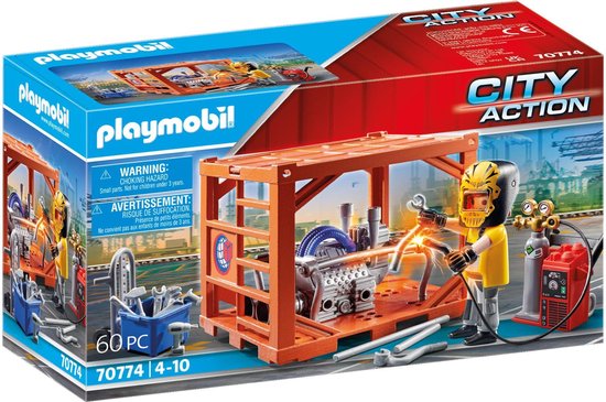 PLAYMOBIL City Action - Container productie constructiespeelgoed 70774