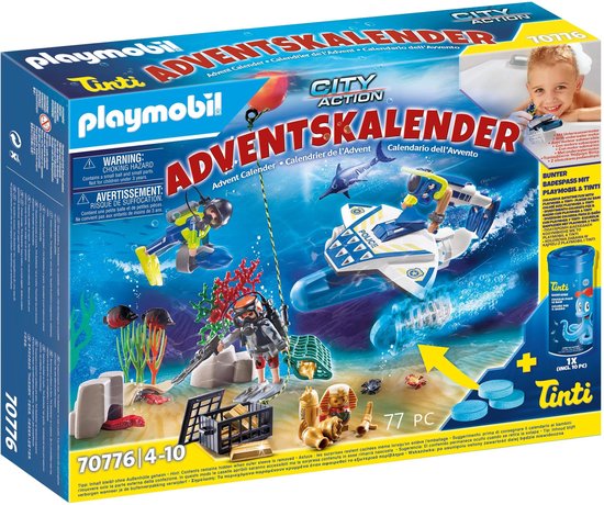 Playmobil Adventskalender 70776 Politiemannen Badset