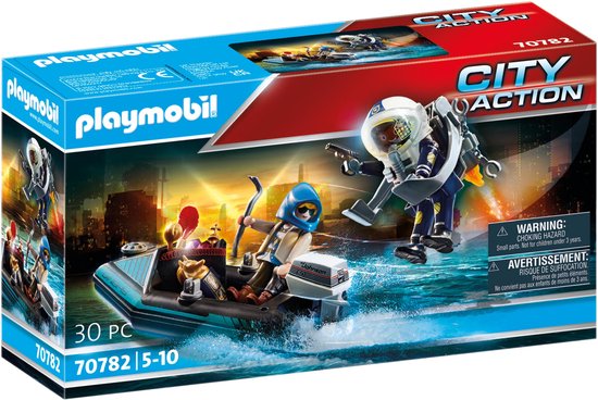 Playmobil City Action Police Jet Pack with Boat