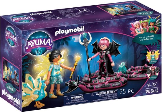 PLAYMOBIL Ayuma - Crystal Fairy en Bat Fairy met totemdieren constructiespeelgoed 70803