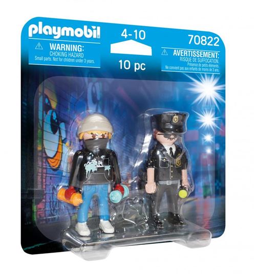 70822 DUOPACK POLITIEAGENT EN SPROEIER / PLAYMOBIL DUO