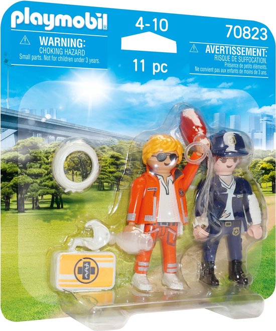 70823 DUOPACK SPOEDARTS EN POLITIEAGENTE / PLAYMOBIL DU