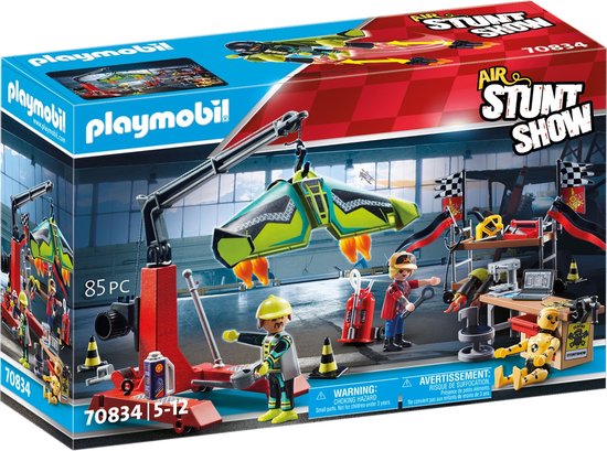 PLAYMOBIL Stuntshow - Air Stuntshow servicestation constructiespeelgoed 70834
