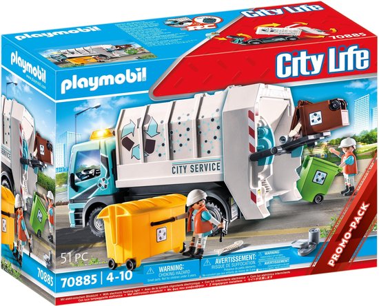 Playmobil City Life 70885 Vuilniswagen met knipperlicht